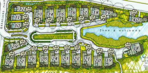 Brooklane Solar Village Lot Map, © Akro Construction Corp. Brooklane Solar Village Lots